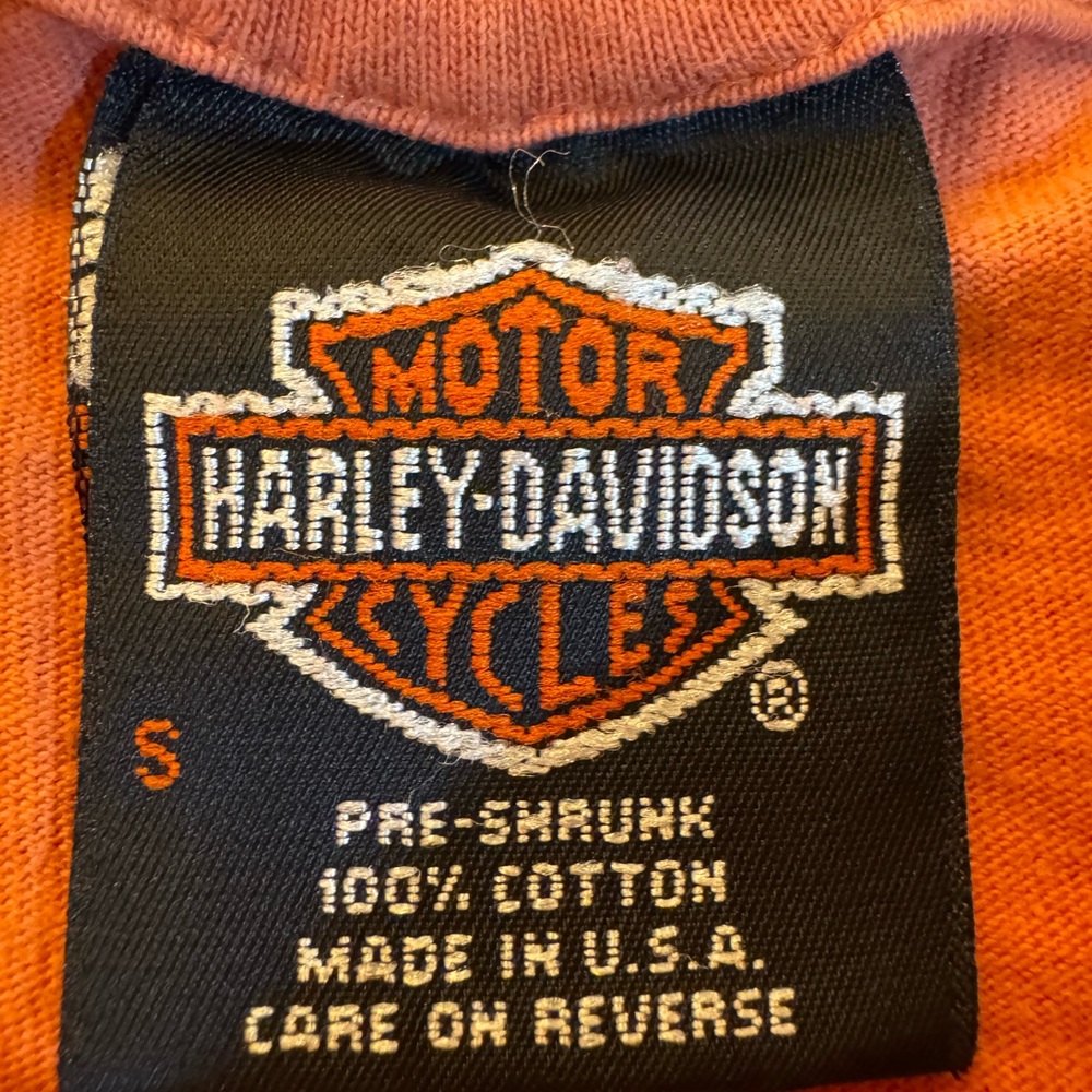Harley-Davidson Orange Tee with Eagle Graphic - Picture 3 of 9